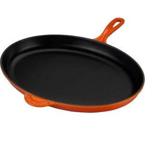 Le Creuset Orange Cast Iron Oval Skillet